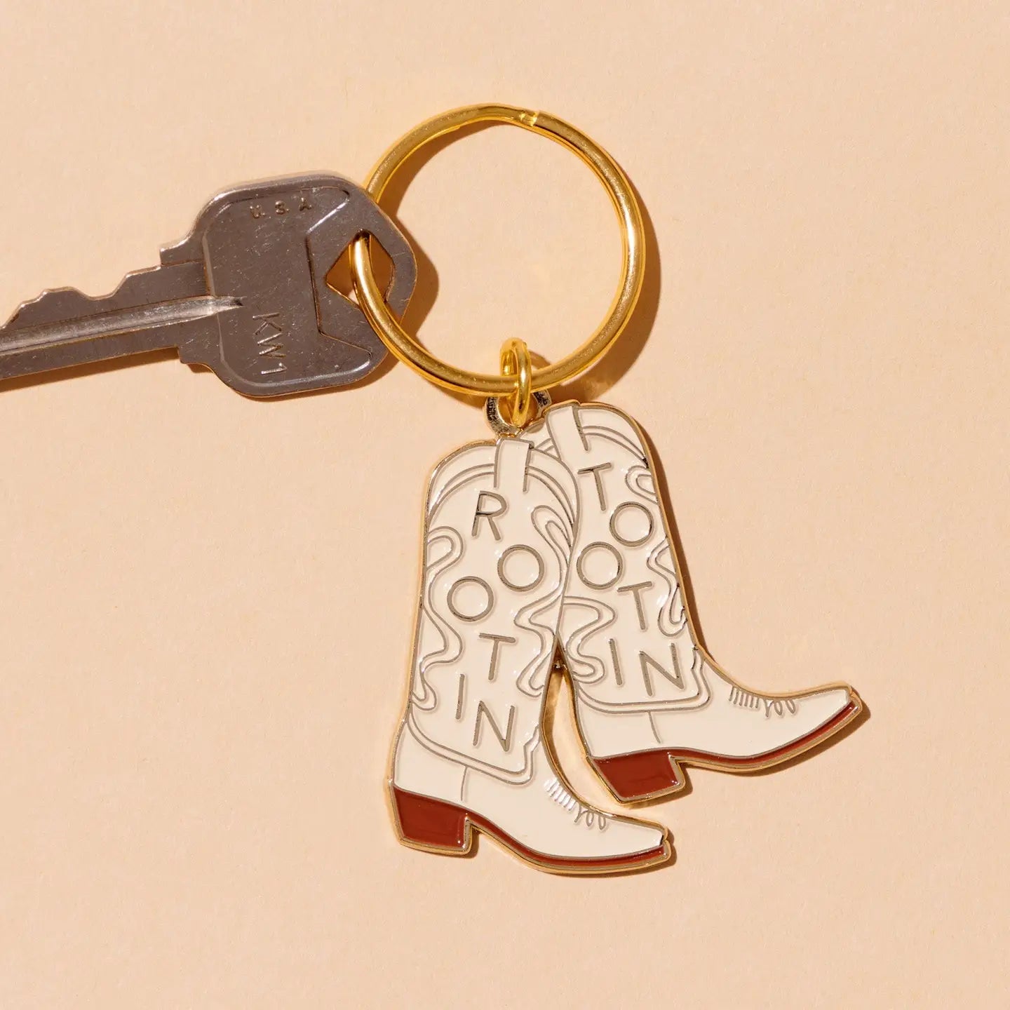 Rootin' Tootin' Cowboy Boot Keychain